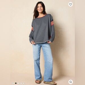 Natural Life Knit Trim Sweatshirt